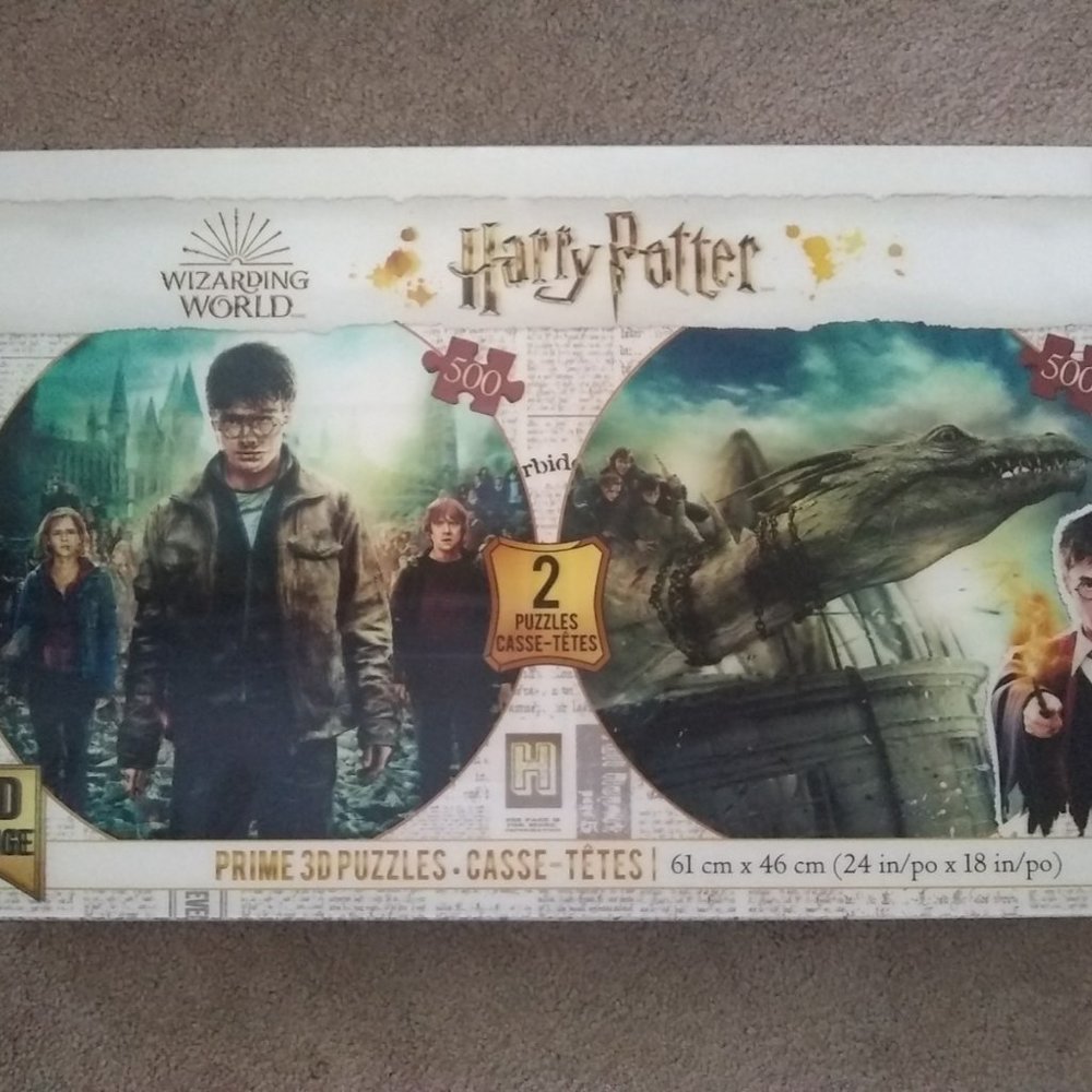 3D Harry Potter Puzzle - Set of Two 500 Piece Puzzles (NWOT)